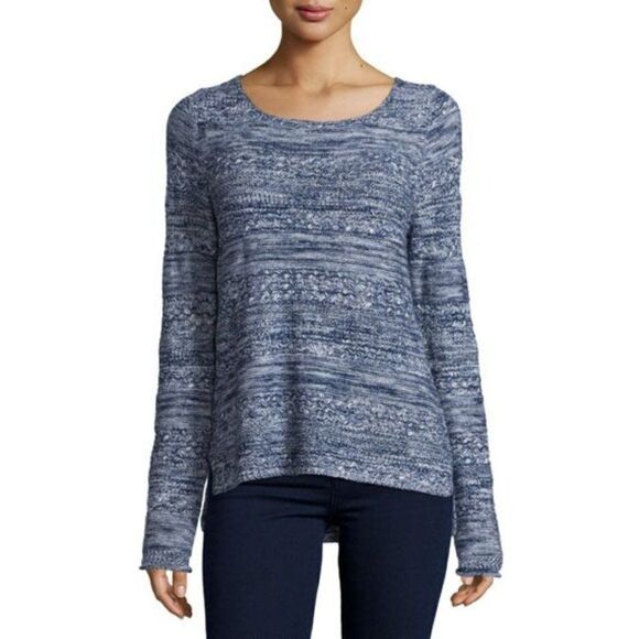 JOIE | Feria Blue Spacedye linen blend sweater - Picture 2 of 8